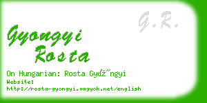 gyongyi rosta business card